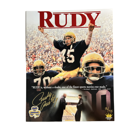 Rudy Ruettiger 50th Anniversary Movie Poster Limited Edition Out of 45