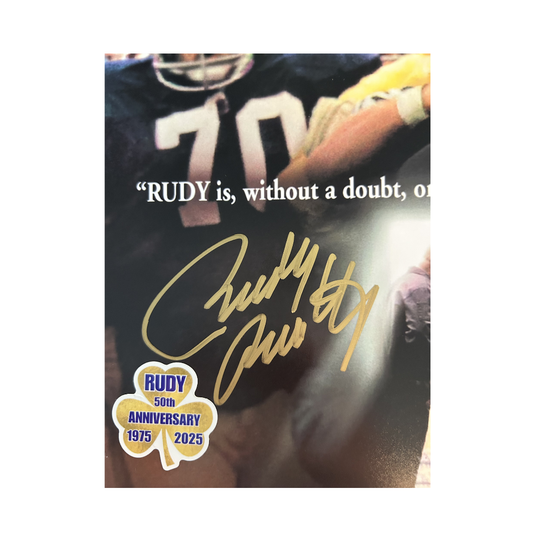 Rudy Ruettiger 50th Anniversary Movie Poster Limited Edition Out of 45
