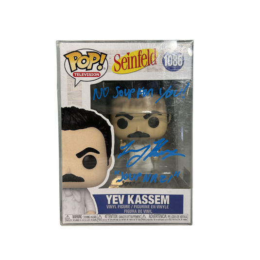 Larry Thomas Autographed Yev Kassem Soup Nazi Inscribed #1086 Funko Pop JSA Auth