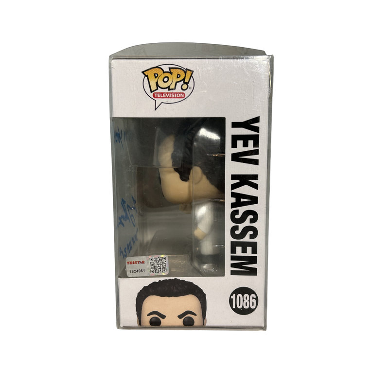 Load image into Gallery viewer, Larry Thomas Autographed Yev Kassem Soup Nazi Inscribed #1086 Funko Pop JSA Auth
