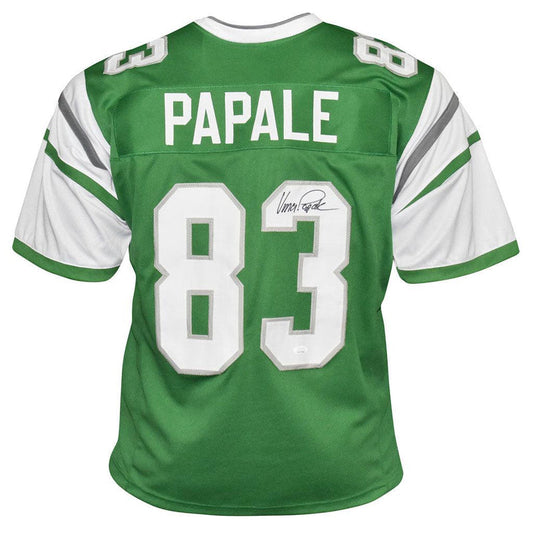 Vince Papale Philadelphia Eagles Green Autographed Football Jersey - JSA COA