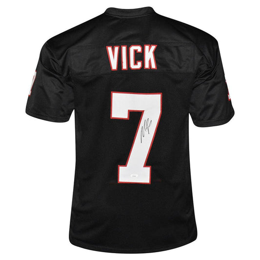 Michael Vick Atlanta Falcons Black Autographed Football Jersey - Beckett COA