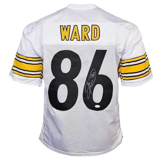 Hines Ward Pittsburgh Steelers White Autographed Football Jersey - Beckett COA