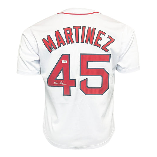 Pedro Martinez Boston Red Sox White Autographed Baseball Jersey - Beckett COA