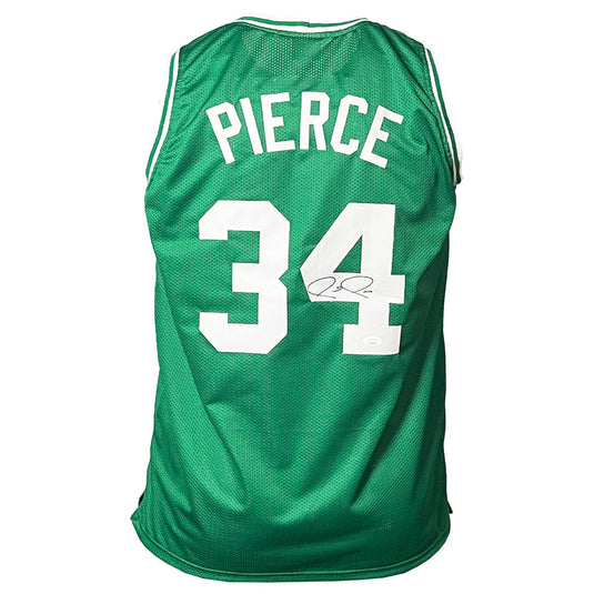 Paul Pierce Boston Celtics Green Autographed Basketball Jersey - JSA COA