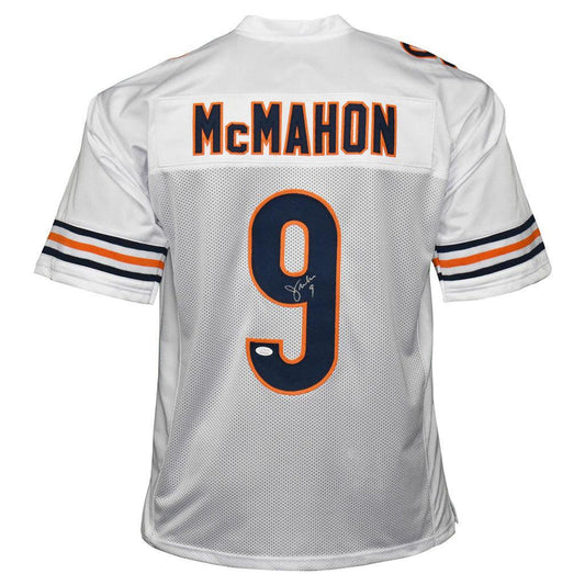 Jim McMahon Chicago Bears White Autographed Football Jersey - Beckett/LOA COA