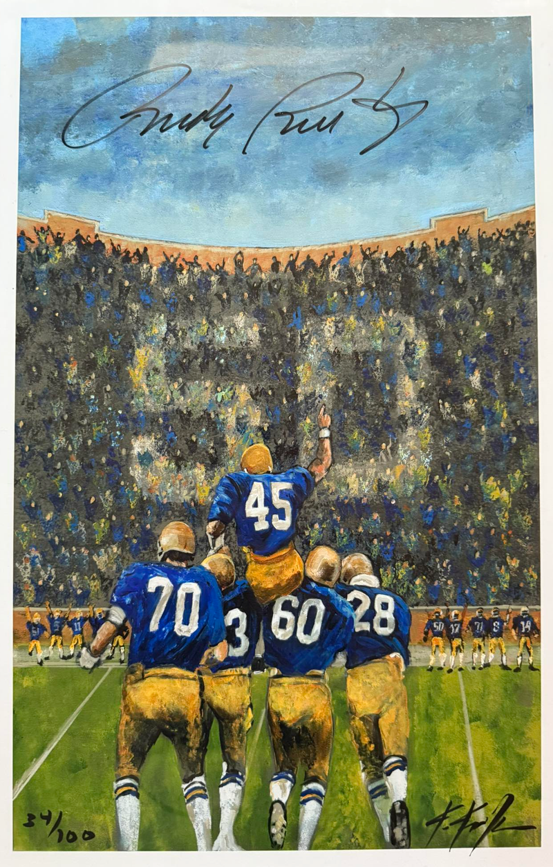Load image into Gallery viewer, Kathleen Keifer x Rudy Ruettiger Dual-Signed 11"x17" Archival Print Limited Edition
