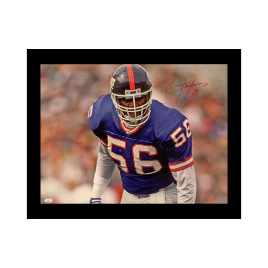 Lawrence Taylor New York Giants Autographed 18"x24" Framed Canvas - JSA COA