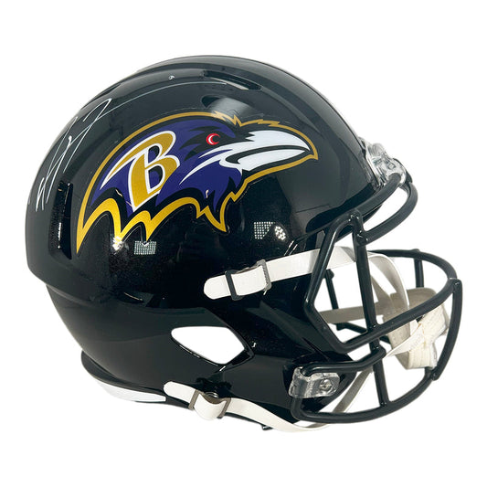 Ray Lewis Baltimore Ravens Autographed Full-Size Replica Helmet - Beckett COA