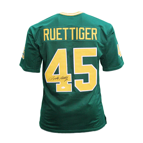 Rudy Ruettiger Notre Dame Fighting Irish Green Autographed Football Jersey - JSA COA